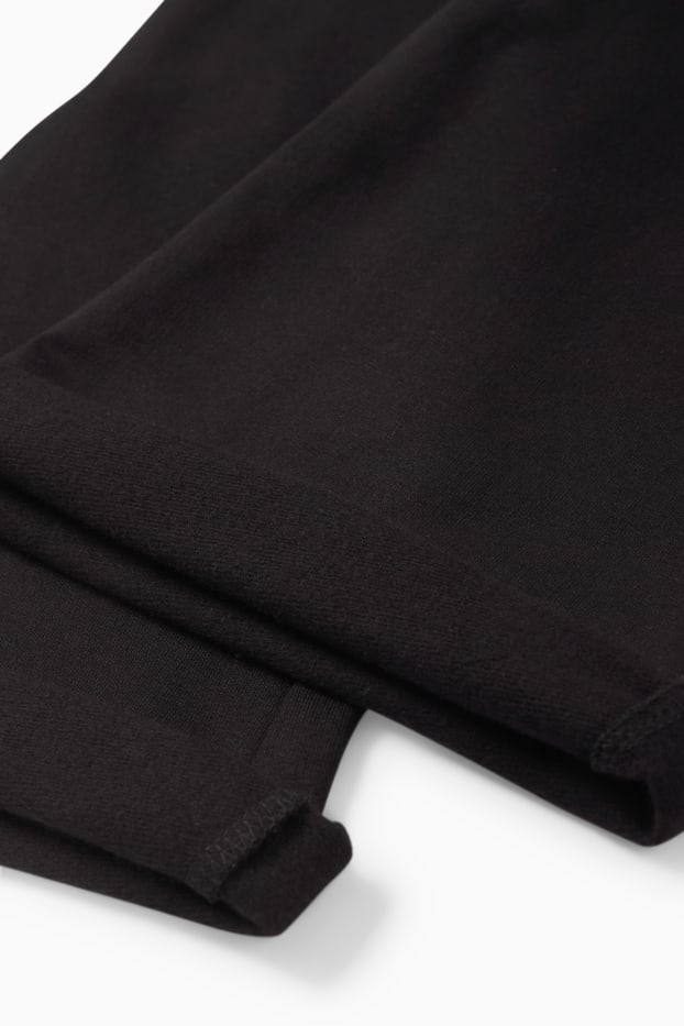 Enfants filles - Lot de 2 - leggings chauds - noir
