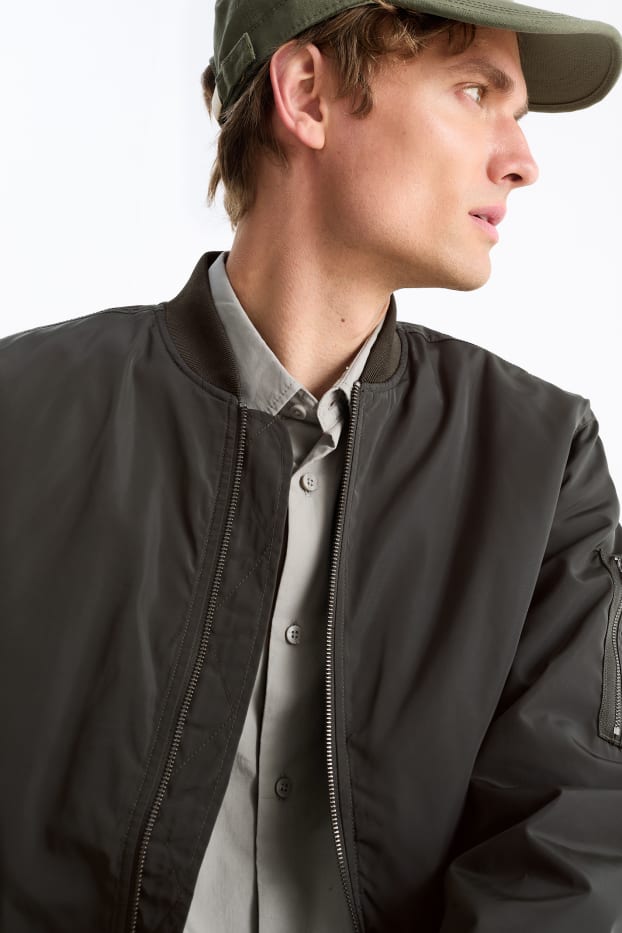 Home - Jaqueta bomber - negre