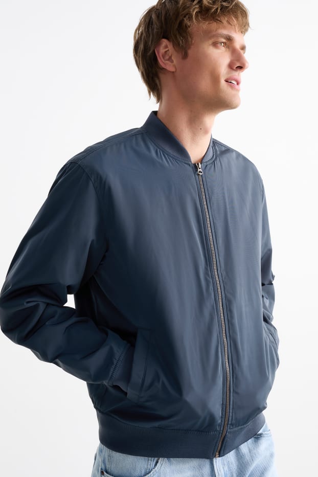 Home - Jaqueta bomber - blau fosc