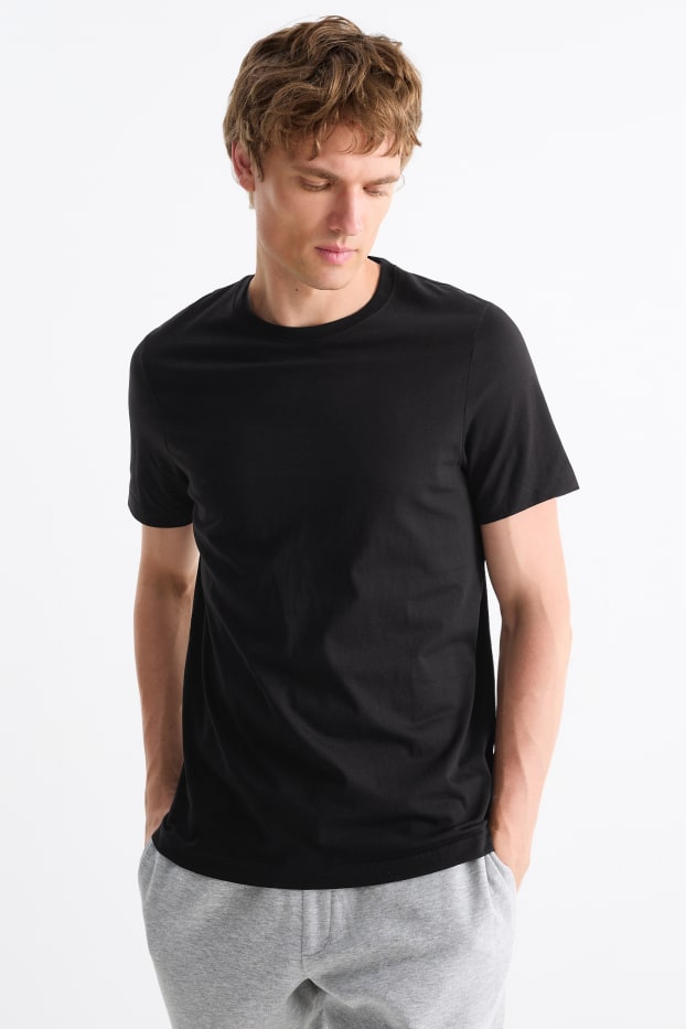 Hommes - Lot de 5 - T-shirts - regular fit - blanc