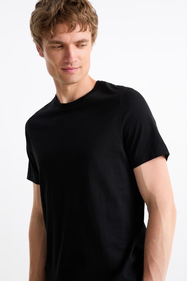 Hommes - Lot de 5 - T-shirts - regular fit - blanc
