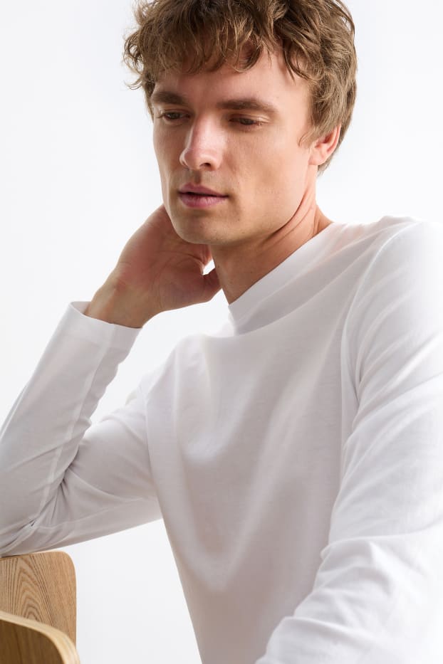 Men - Multipack of 2 - long sleeve top - white