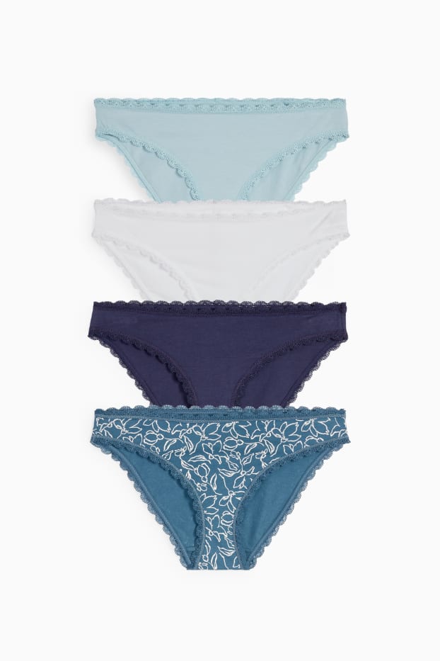 Damen - Multipack 4er - Slip - dunkelgrün