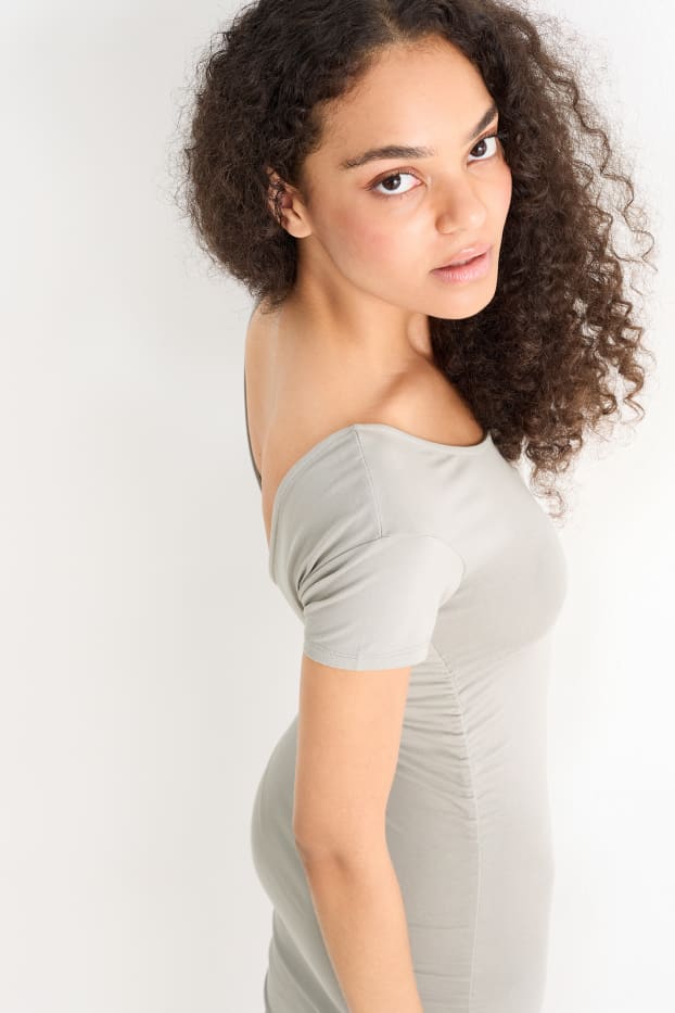 Women - Bodycon viscose dress - gray