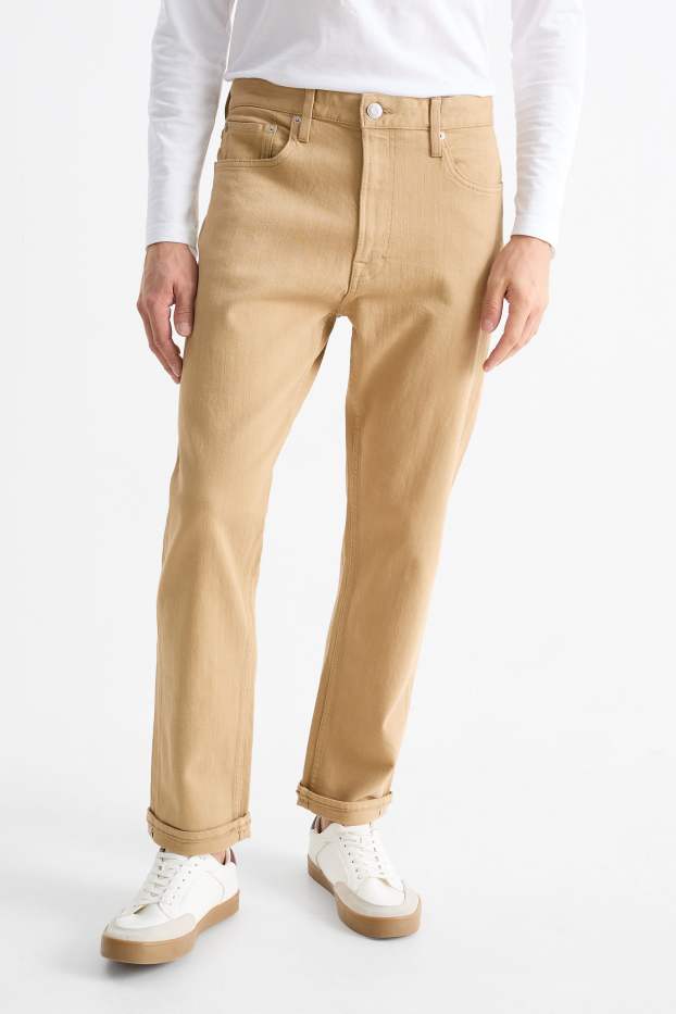 Hommes - Pantalon - regular fit - marron clair