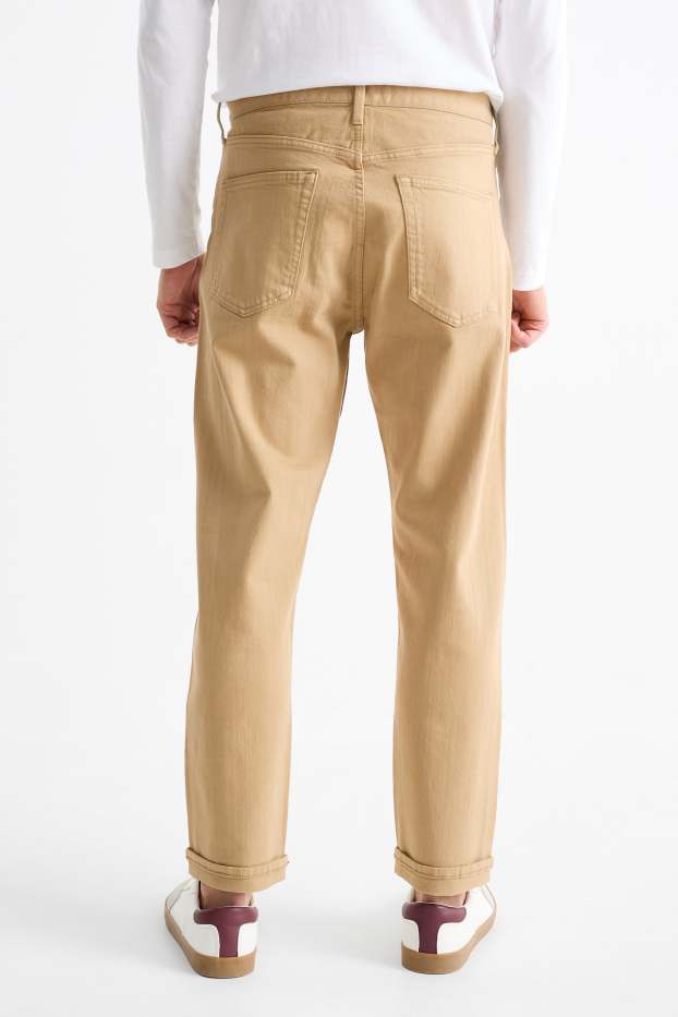 Hommes - Pantalon - regular fit - marron clair