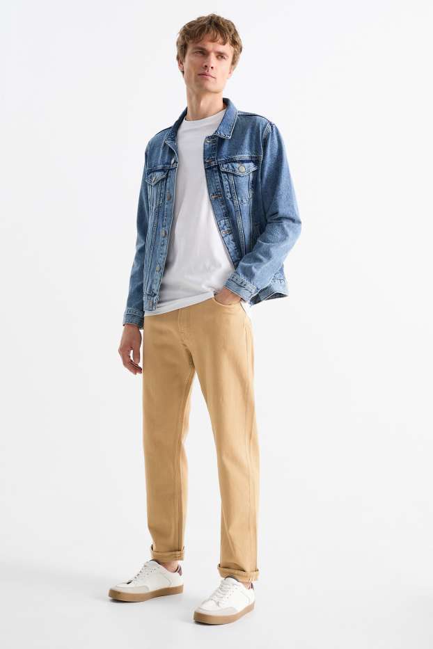 Hommes - Pantalon - regular fit - marron clair