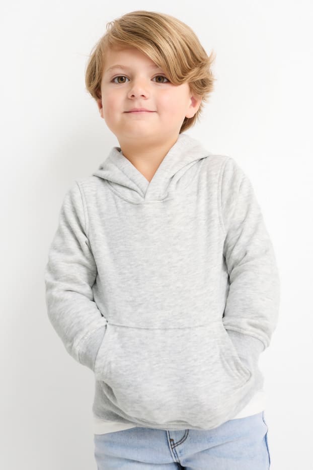 Kinder Buben - Hoodie - hellgrau