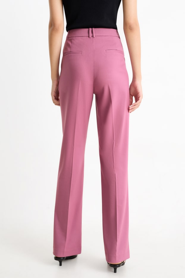 Damen - Business-Hose - Mid Waist - Straight Fit - violett