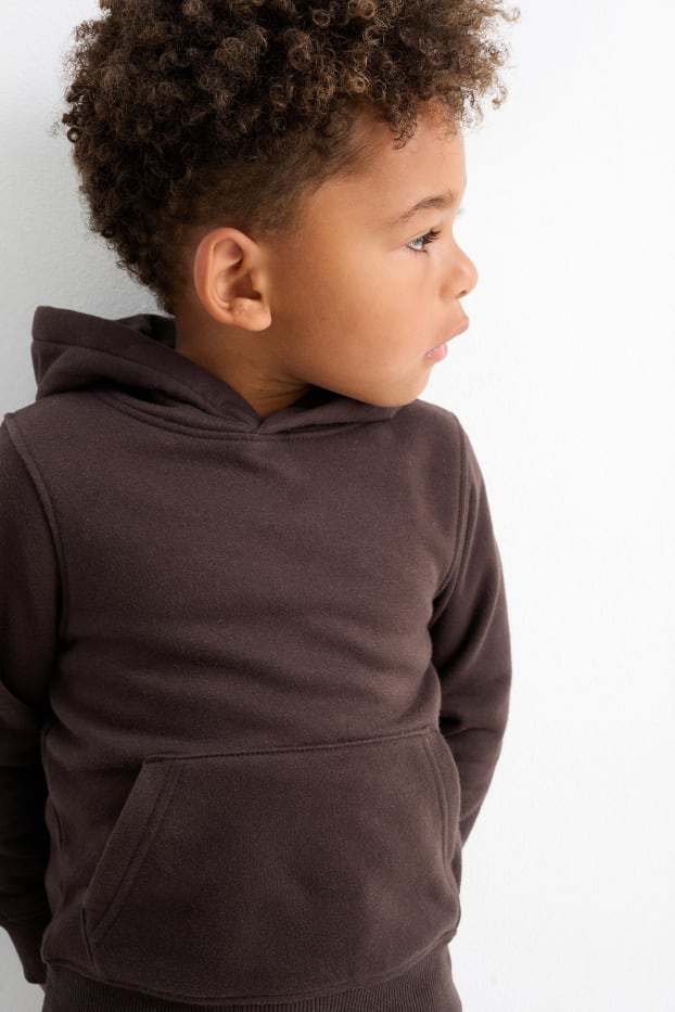 Kinderen: jongens - Hoodie - donkerbruin
