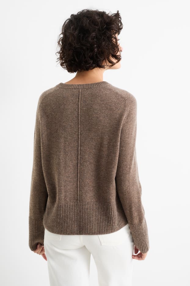 Women - Cashmere jumper - brown