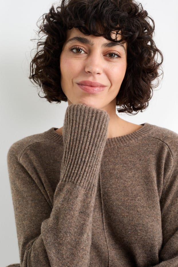 Women - Cashmere jumper - brown