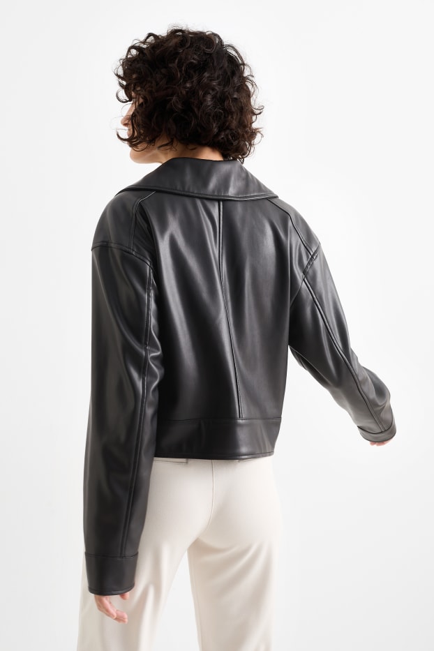 Women - Jacket - faux leather - black