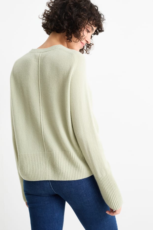 Femmes - Pull en cachemire - vert clair