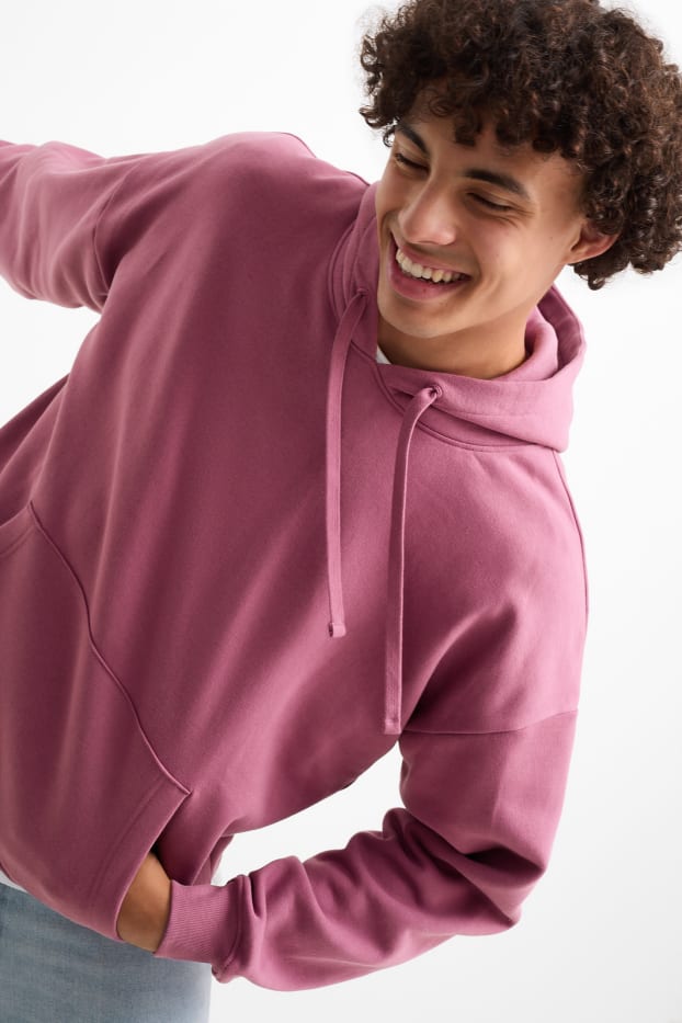 Herren - Oversized-Hoodie - violett