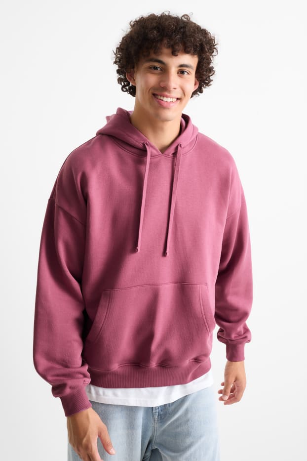 Herren - Oversized-Hoodie - violett
