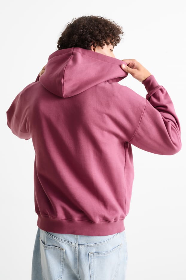 Herren - Oversized-Hoodie - violett