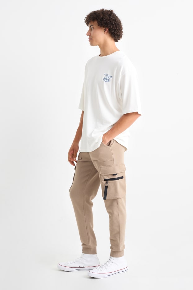 Home - Pantalons de xandall cargo - marró