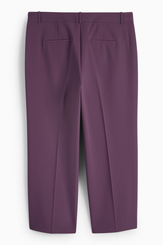 Femmes - Pantalon de toile - high waist - wide leg - violet