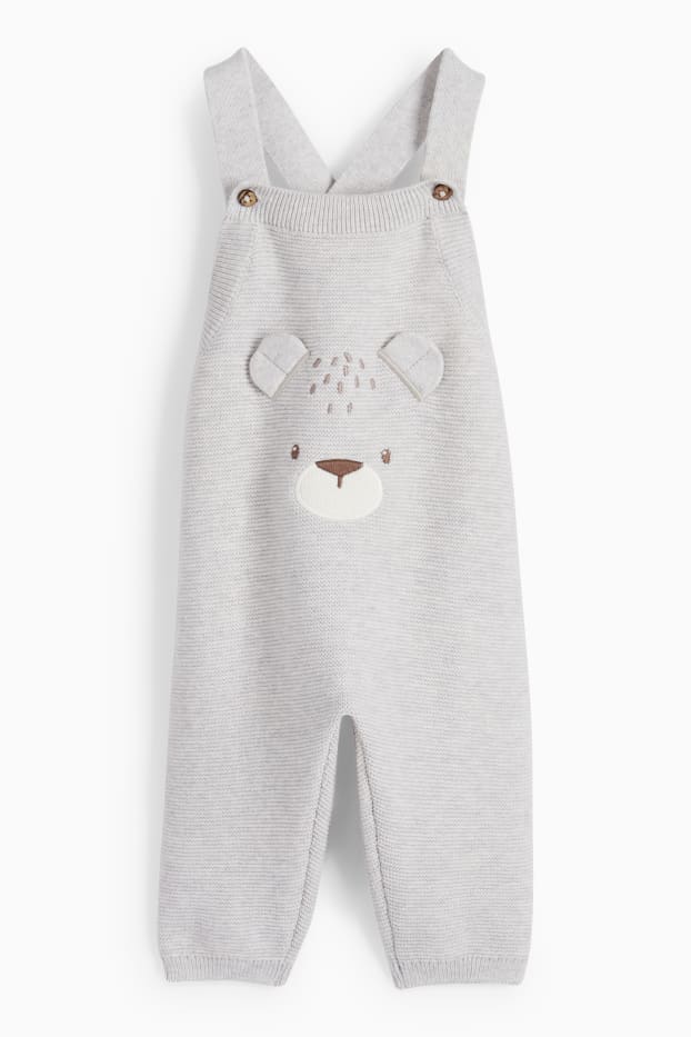 Bébés garçons - Ourson - tenue pour bébé - 2 pièces - gris clair