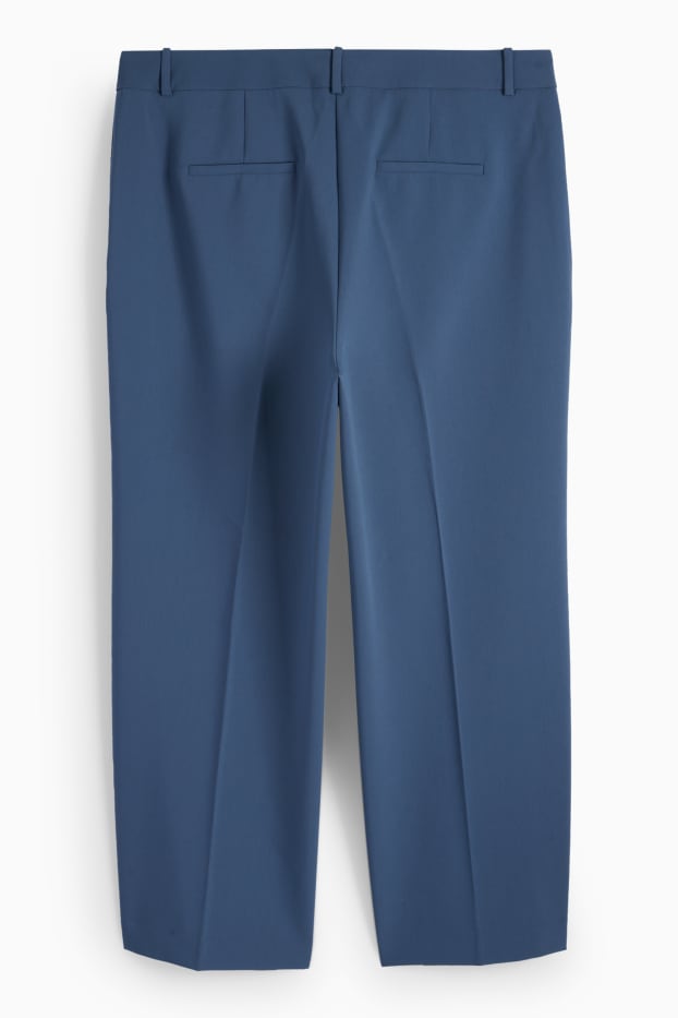 Femmes - Pantalon de toile - high waist - wide leg - turquoise foncé