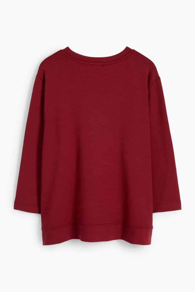 Femmes - Sweat - rouge foncé