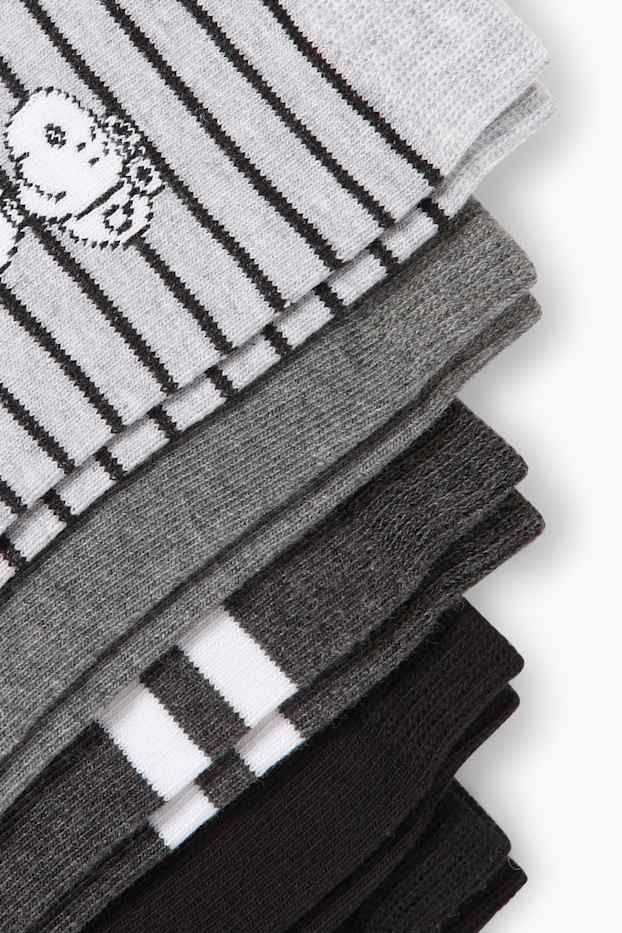 Femmes - Lot de 5 paires - chaussettes à motif - Snoopy - gris