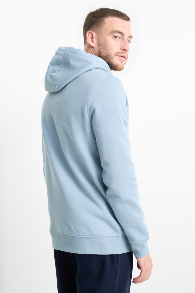 Hommes - Sweat à capuche - bleu clair