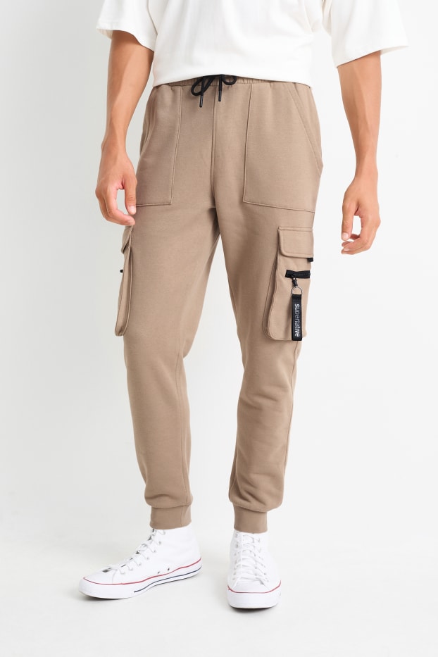 Home - Pantalons de xandall cargo - marró