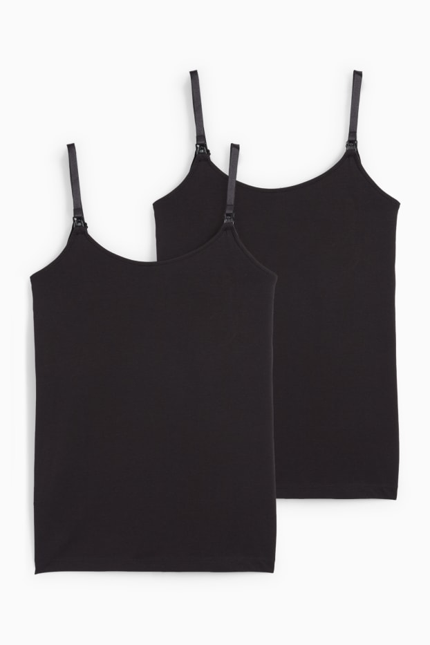 Dona - Paquet de 2 - top de lactància - negre