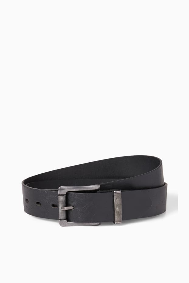 Uomo - Cintura - similpelle - nero