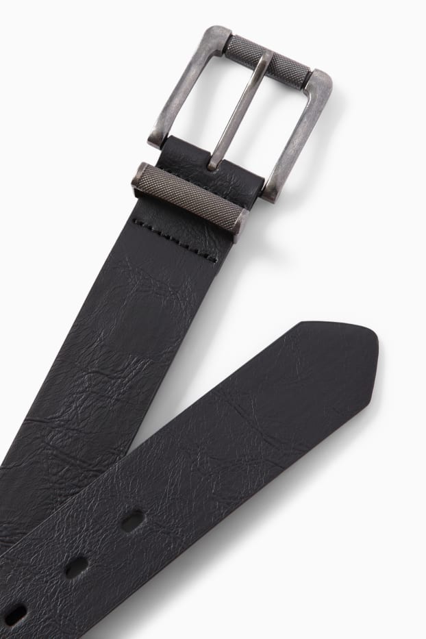 Uomo - Cintura - similpelle - nero