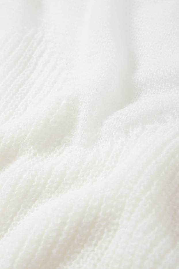 Donna - Maglione dal taglio corto - bianco