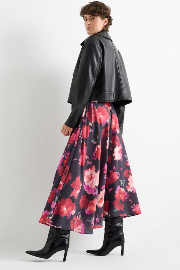 Women - Skirt - floral - black