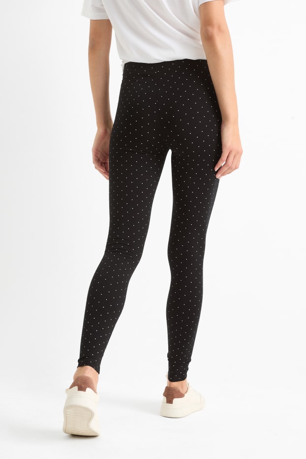 Damen - Multipack 2er - Basic-Leggings - schwarz