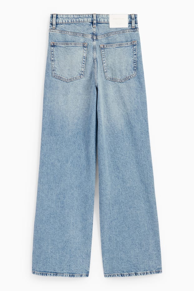 Damen - Wide Leg Jeans - High Waist - helljeansblau