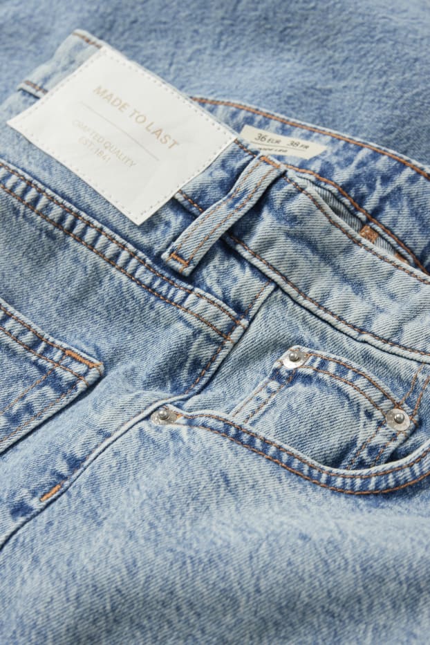 Damen - Wide Leg Jeans - High Waist - helljeansblau