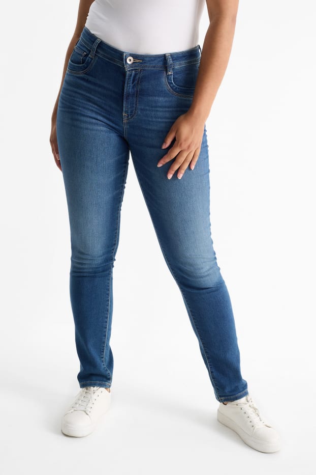 Donna - Slim jeans - vita media - jeans blu