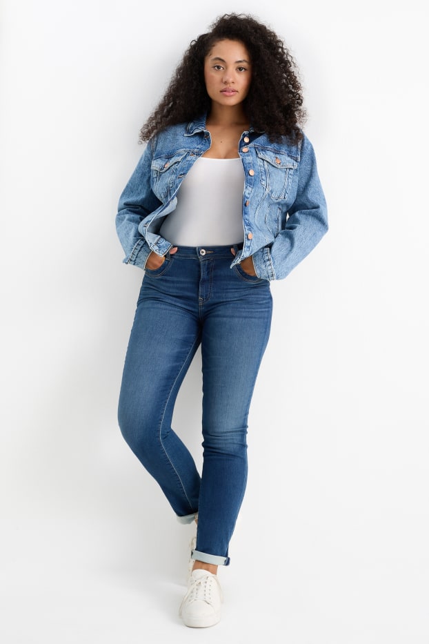 Donna - Slim jeans - vita media - jeans blu