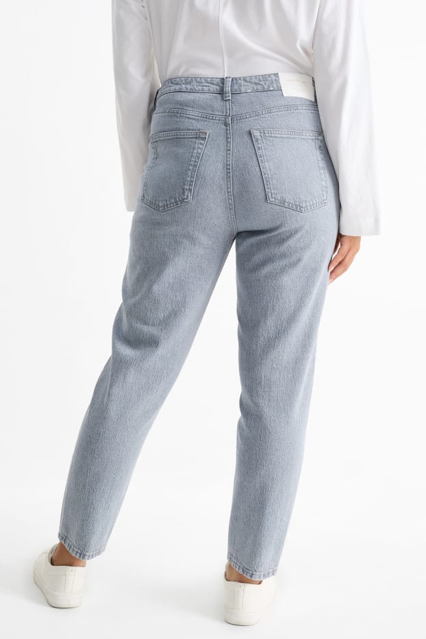 Femmes - Mom jean - high waist - LYCRA® - gris clair