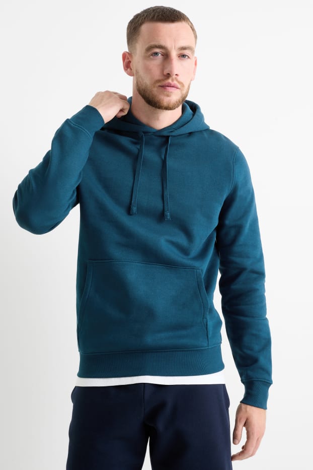 Hommes - Sweat à capuche - bleu foncé