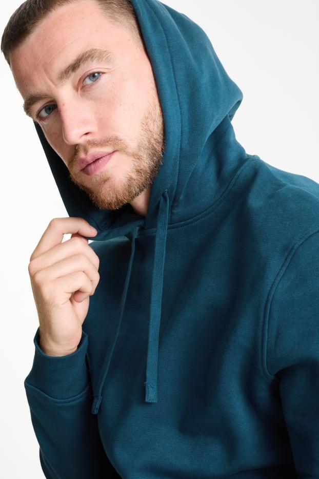 Hommes - Sweat à capuche - bleu foncé