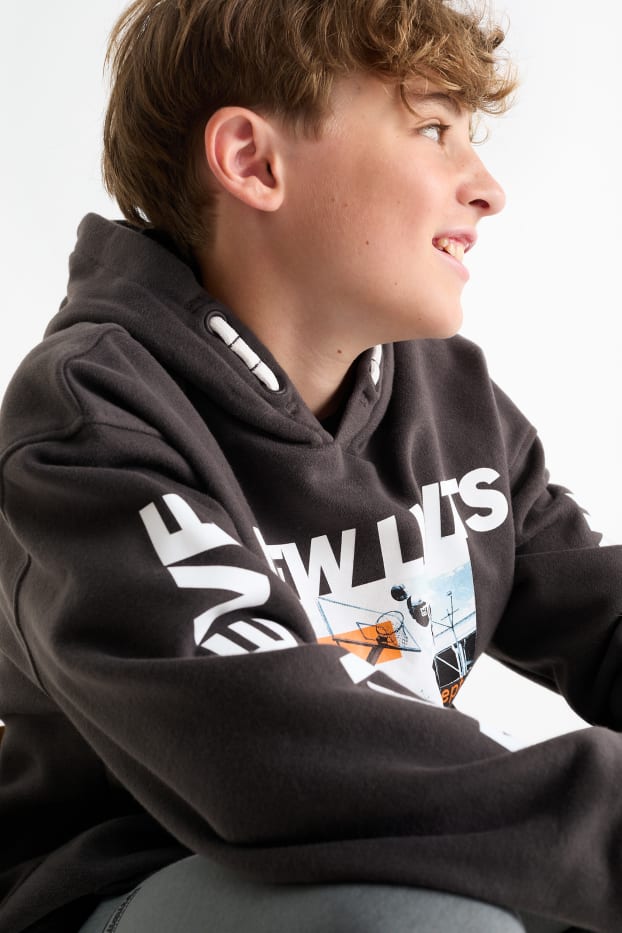 Niños - Baloncesto - sudadera con capucha - negro