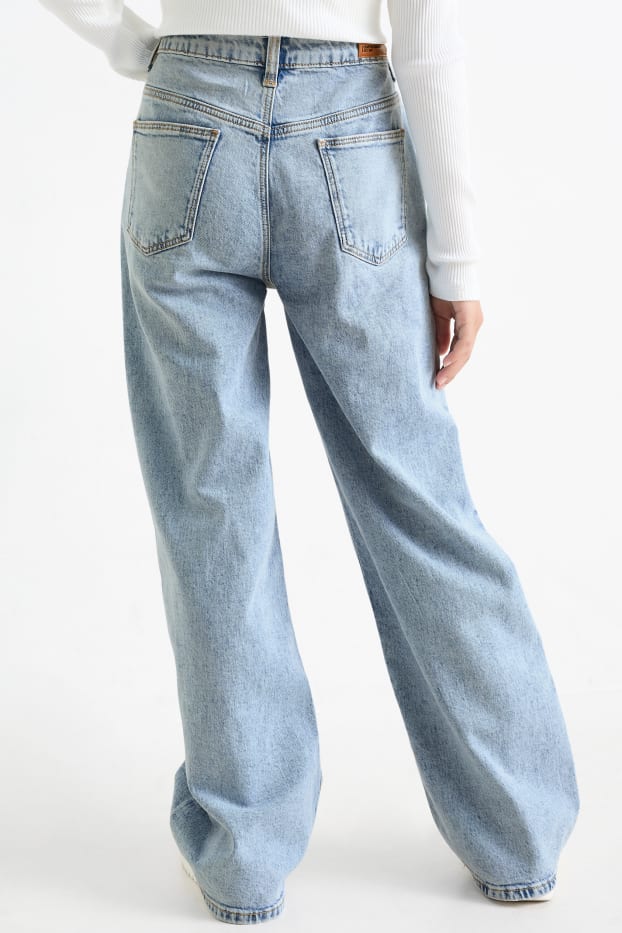 Kinder Mädchen - Wide Leg Jeans - helljeansblau