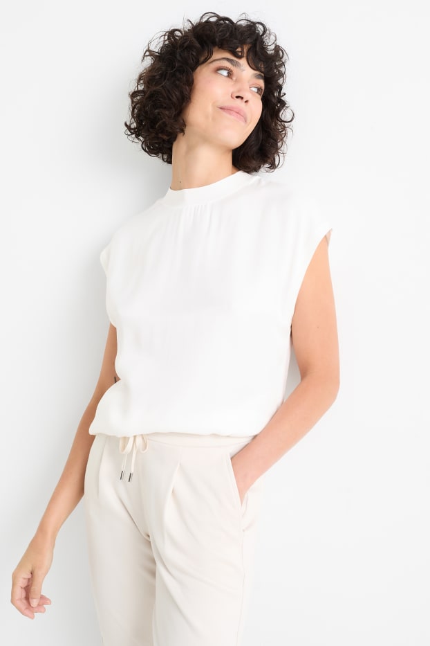 Damen - T-Shirt - cremeweiß