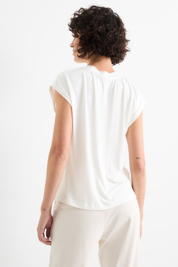 Damen - T-Shirt - cremeweiß