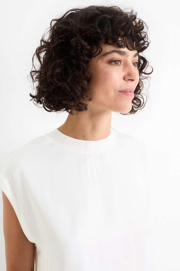 Damen - T-Shirt - cremeweiß