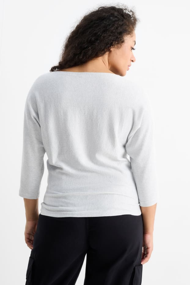 Dona - Jersei - efecte brillant - gris clar