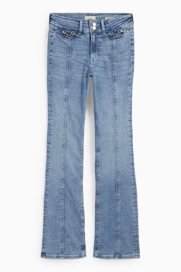 Dona - Bootcut jeans - mid waist - texà blau clar