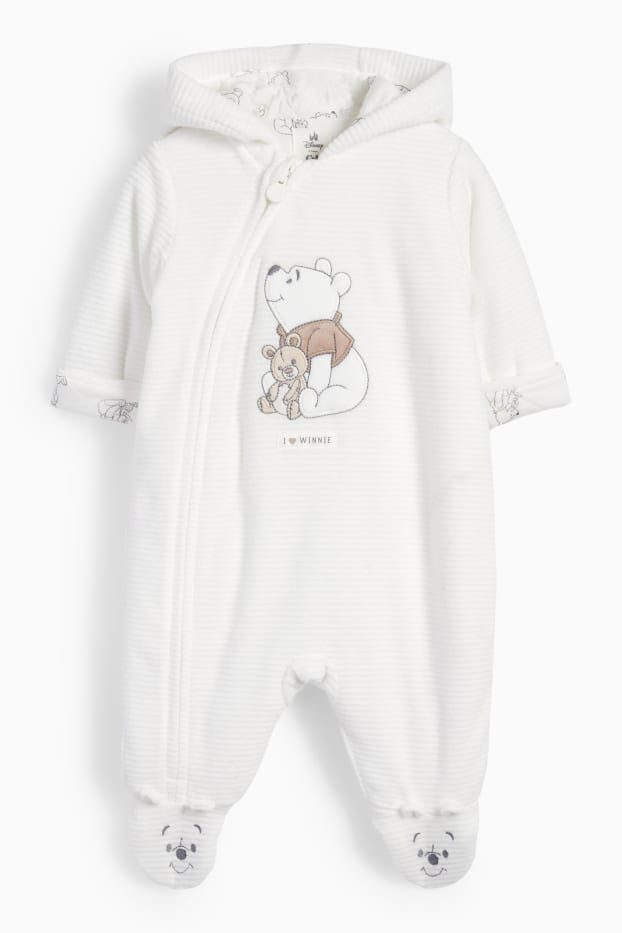 Unisex - Winnie de Pluș - salopetă bebeluși - alb